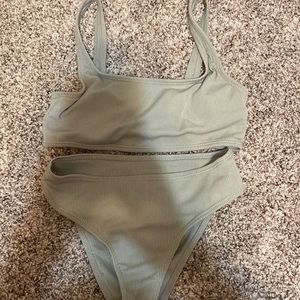 nice sage green cute bathing suit